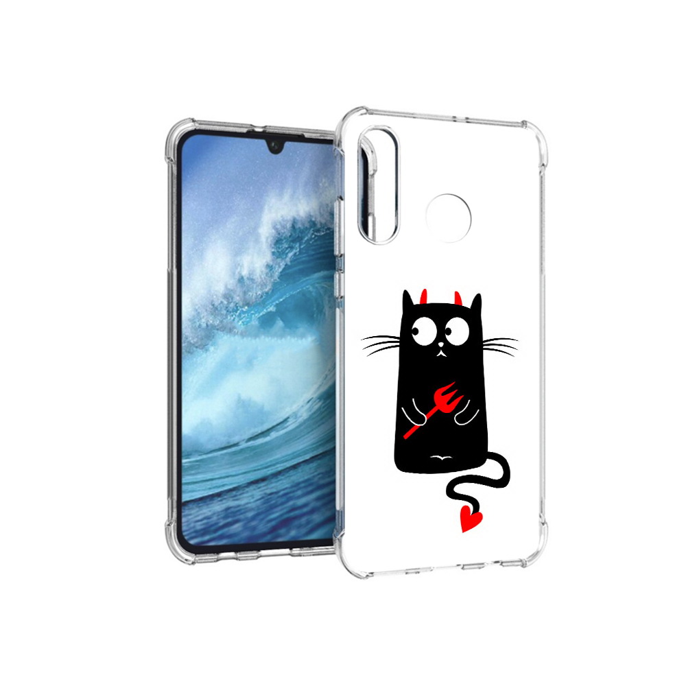 Чехол MyPads Tocco для Huawei P30 Lite Кот демон