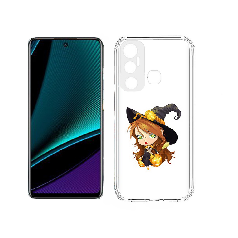 

Чехол MyPads Tocco для Infinix Hot 11s Ведьмочка, Прозрачный, Tocco