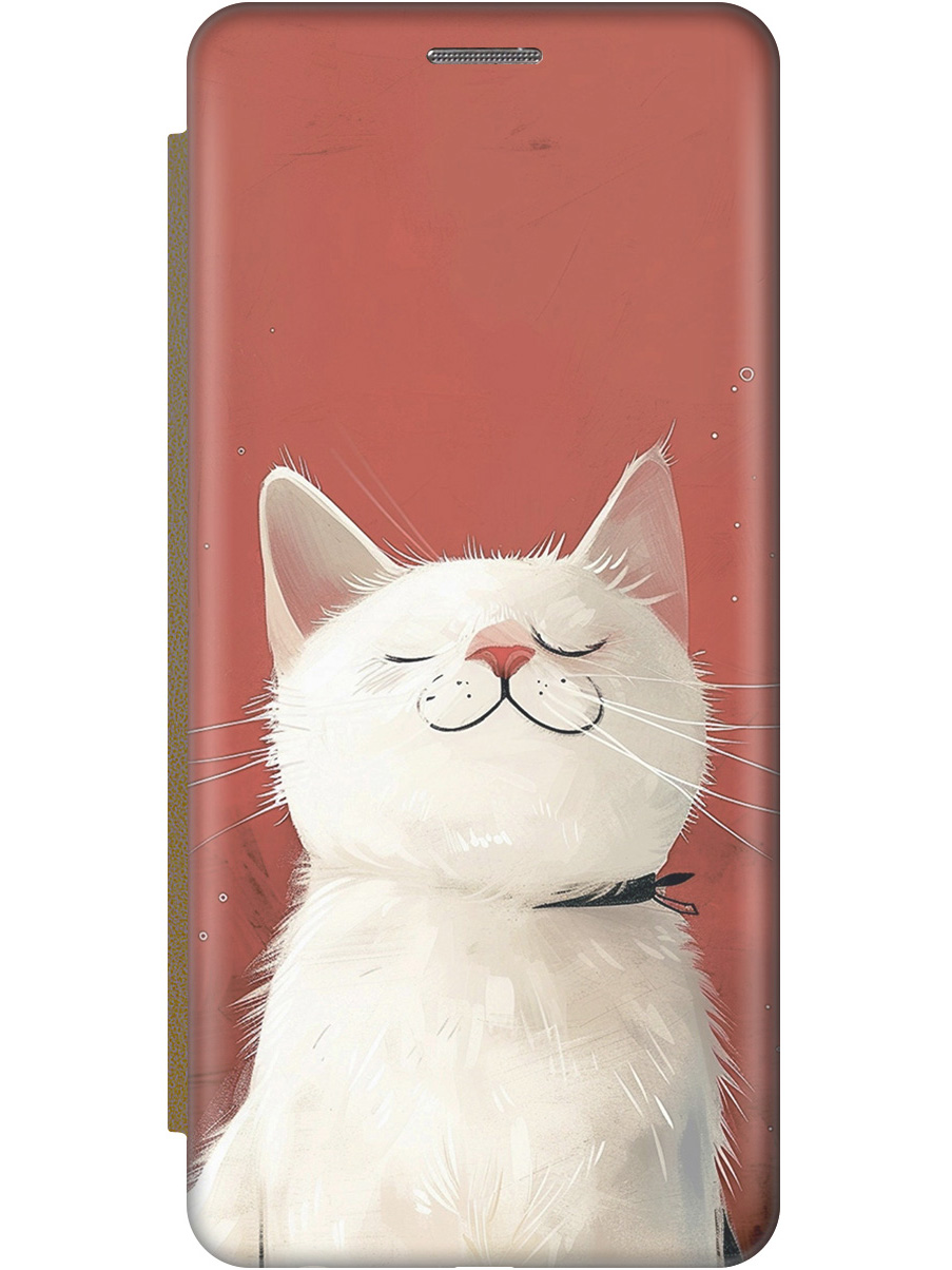 

Чехол-книжка на Samsung Galaxy J4 (2018) с принтом "Гордый котик" золотой, Золотистый;белый;красный, 718358912