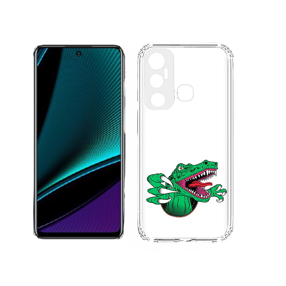 

Чехол MyPads Tocco для Infinix Hot 11s крокодил, Прозрачный, Tocco
