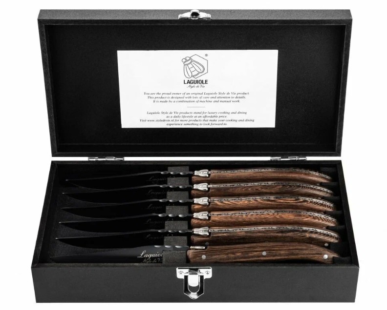 

Нож для стейка Forge De Laguiole LaguioleLLW/6, 22.5 мм, Коричневый, Line Wenge