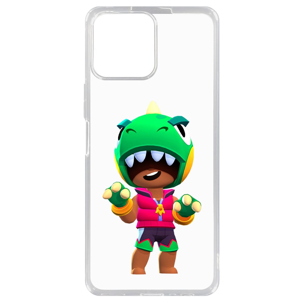 

Чехол-накладка Brawl Stars-Дино Леон для Honor X8, Прозрачный