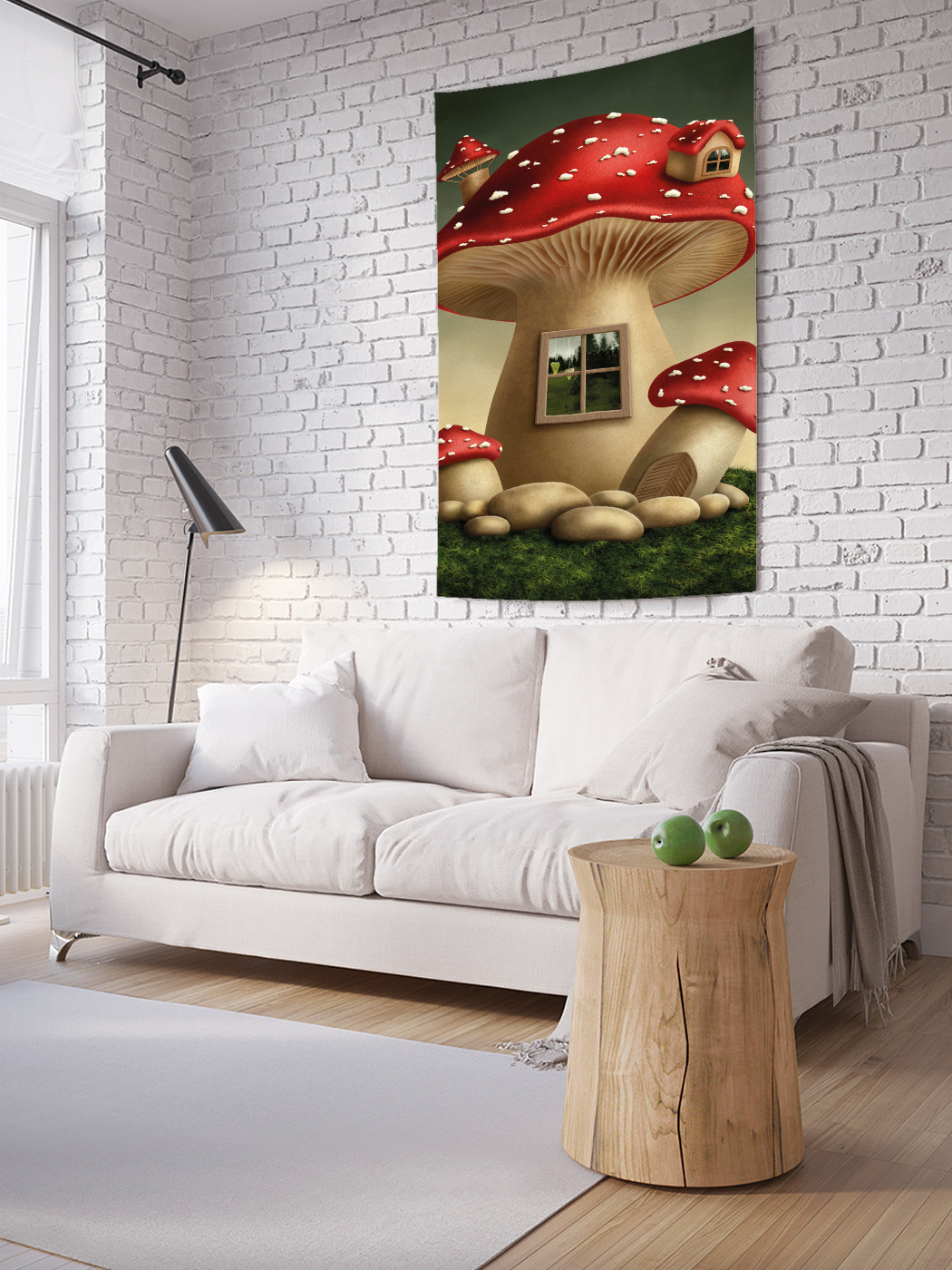 

Вертикальное фотопанно на стену JoyArty Мухомор-дом 150x200 см, Мухомор-дом