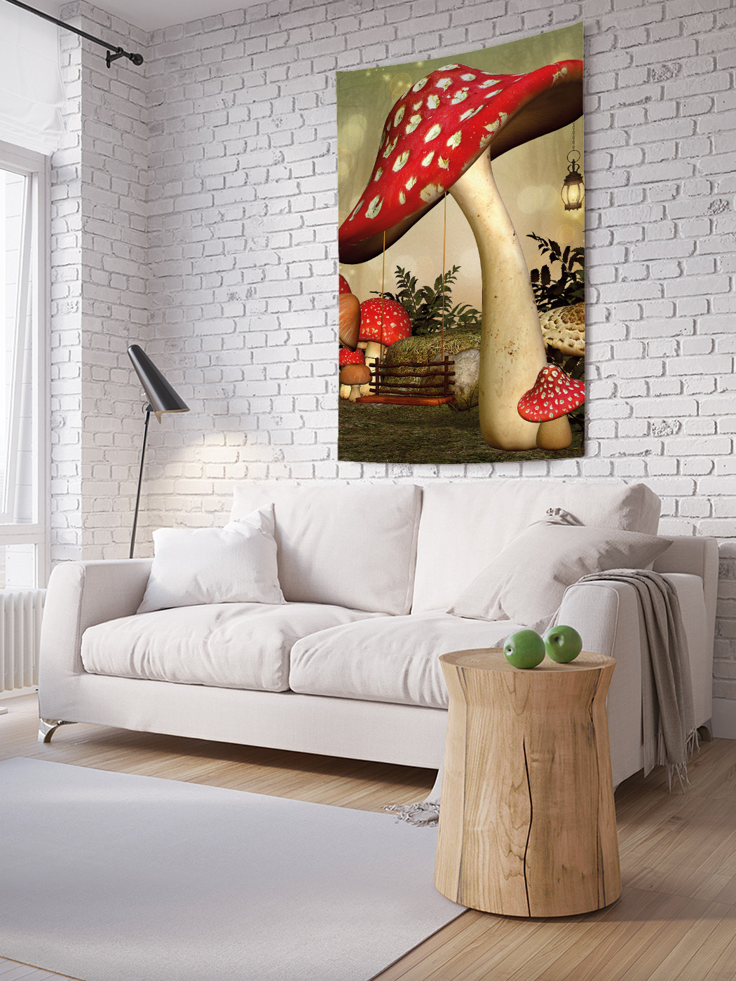 

Вертикальное фотопанно на стену JoyArty Качели на мухоморе 150x200 см, Качели на мухоморе