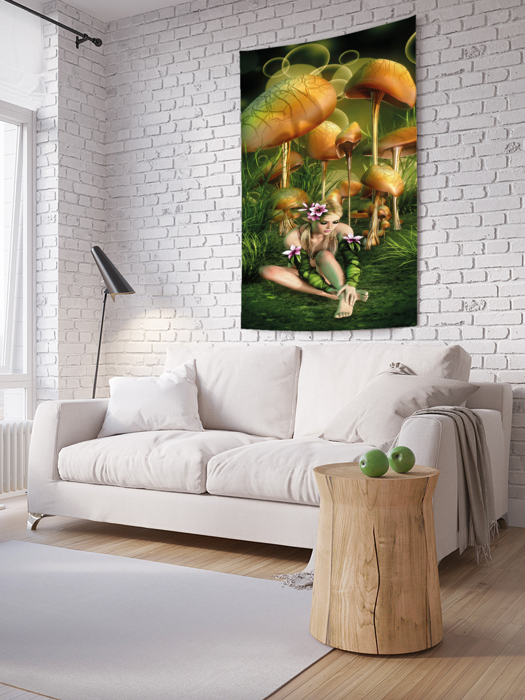 

Вертикальное фотопанно на стену JoyArty Нимфа под грибами 150x200 см, Нимфа под грибами