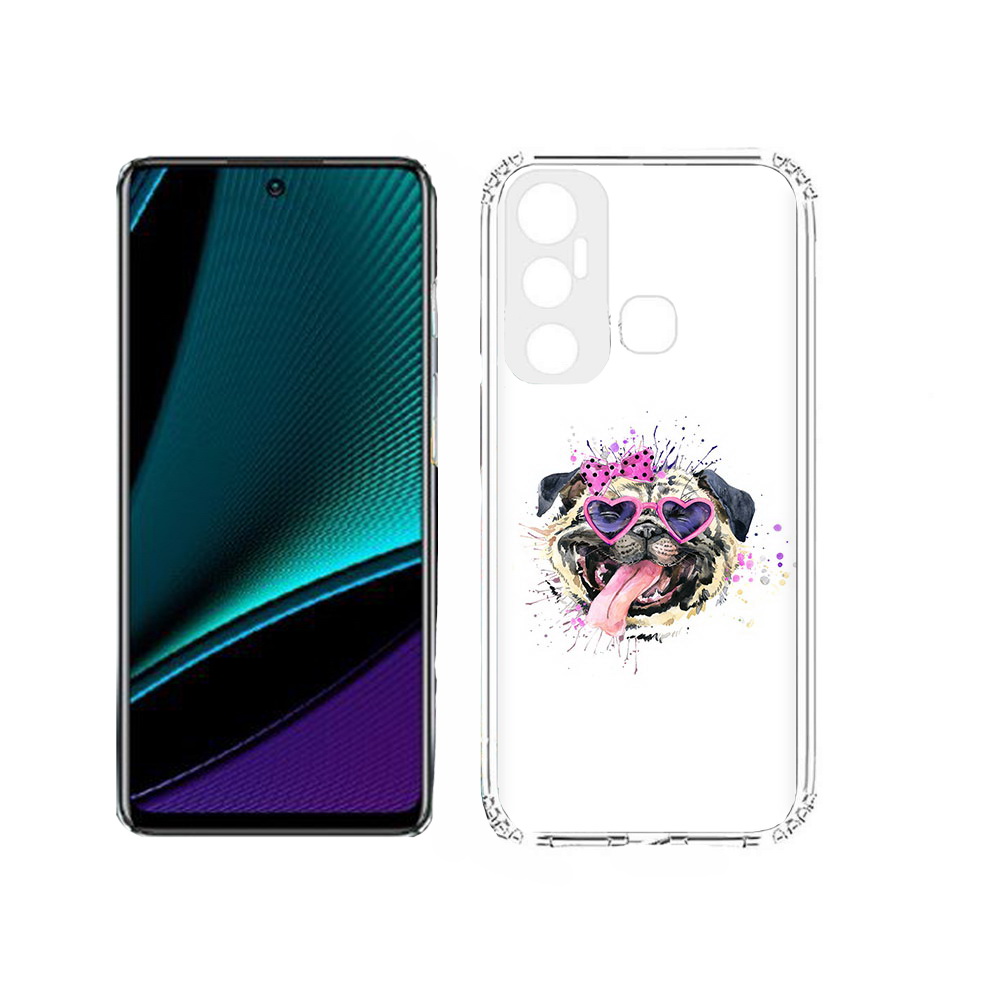 

Чехол MyPads Tocco для Infinix Hot 11s Веселая собака, Прозрачный, Tocco