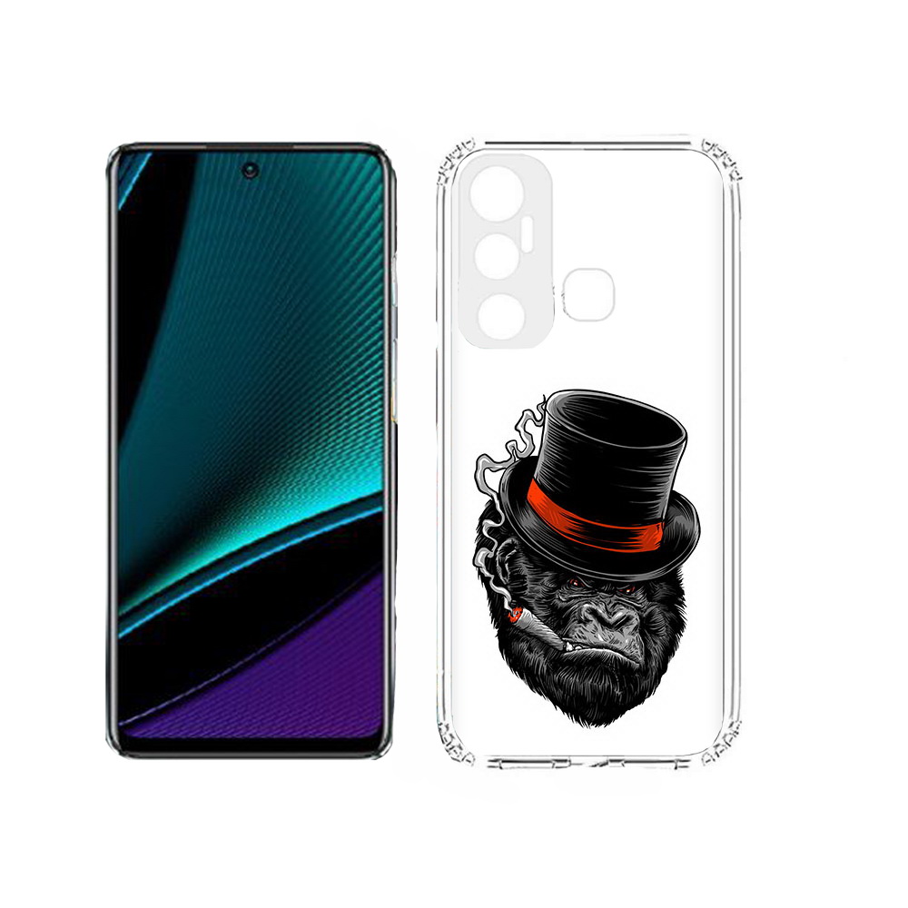 

Чехол MyPads Tocco для Infinix Hot 11s дизайнерская горилла, Прозрачный, Tocco