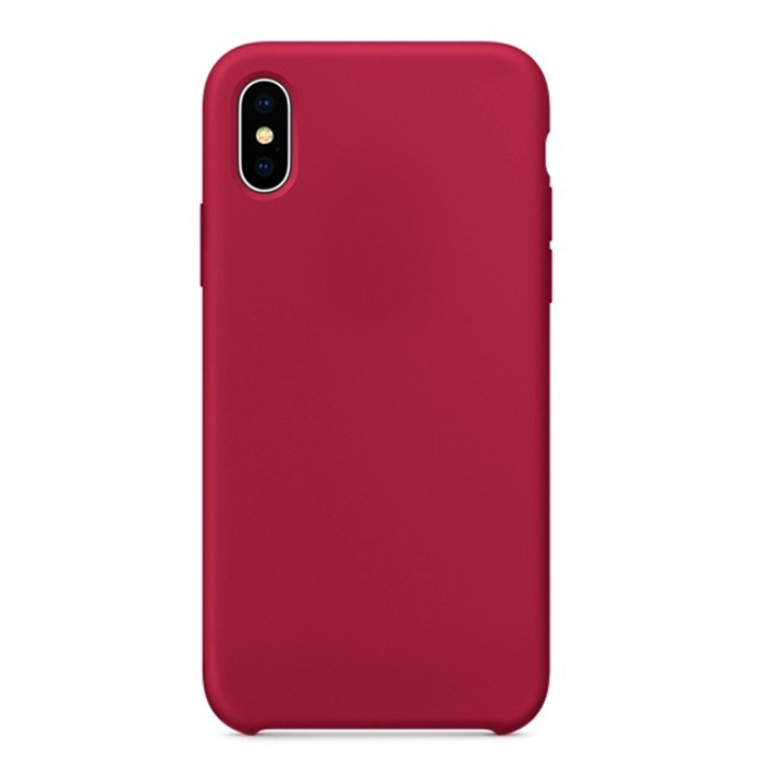 Силиконовый чехол Silicone Case для iPhone XR, красная роза