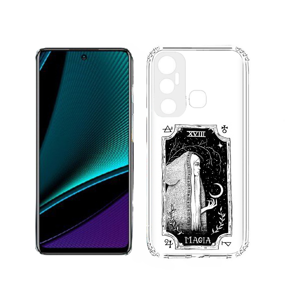 

Чехол MyPads Tocco для Infinix Hot 11s лунная магия, Прозрачный, Tocco