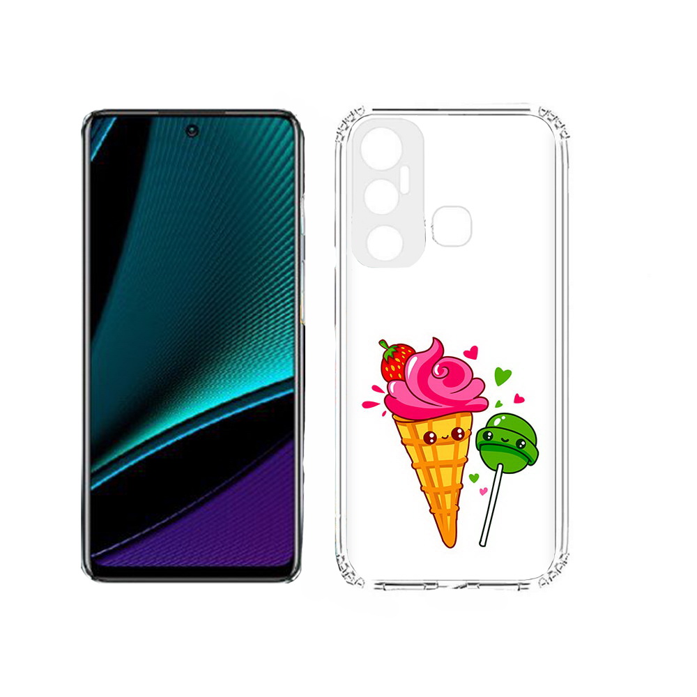 

Чехол MyPads Tocco для Infinix Hot 11s Вкусняшки, Прозрачный, Tocco