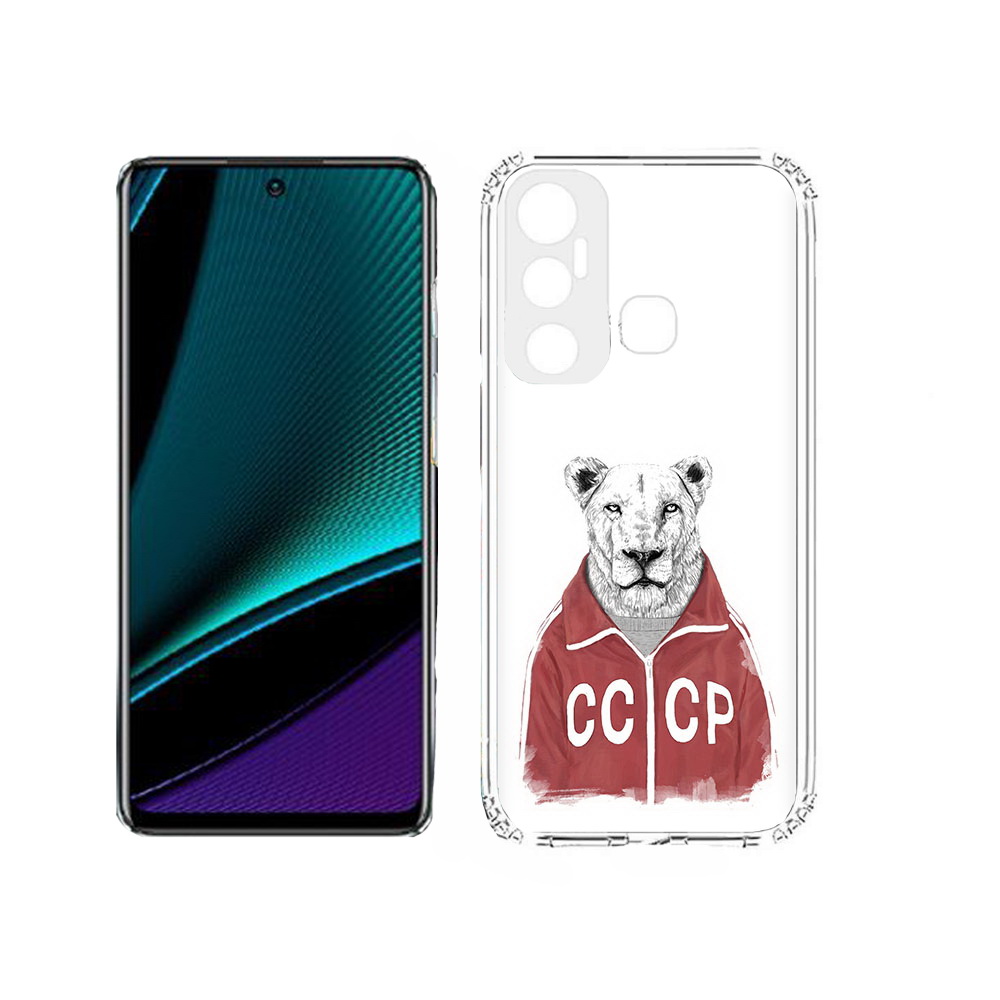 

Чехол MyPads Tocco для Infinix Hot 11s львица ссср, Прозрачный, Tocco