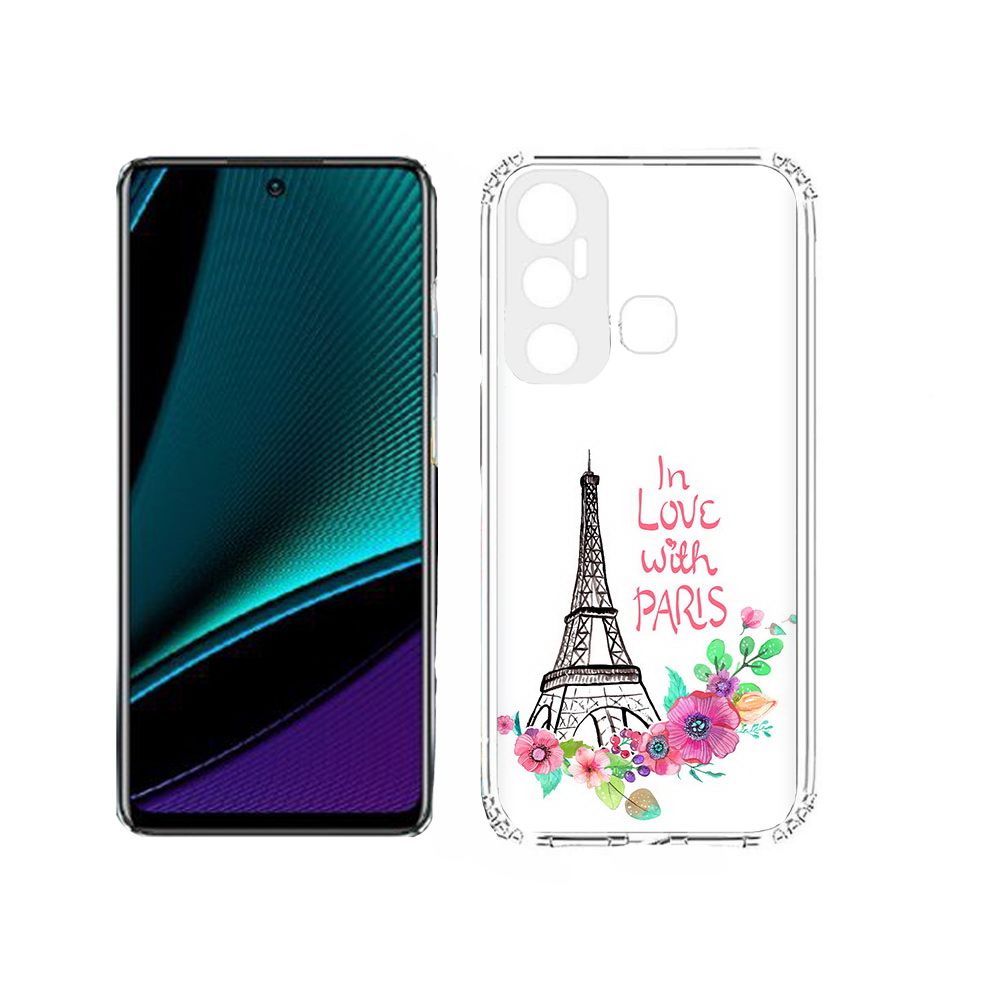 

Чехол MyPads Tocco для Infinix Hot 11s любимый париж, Прозрачный, Tocco