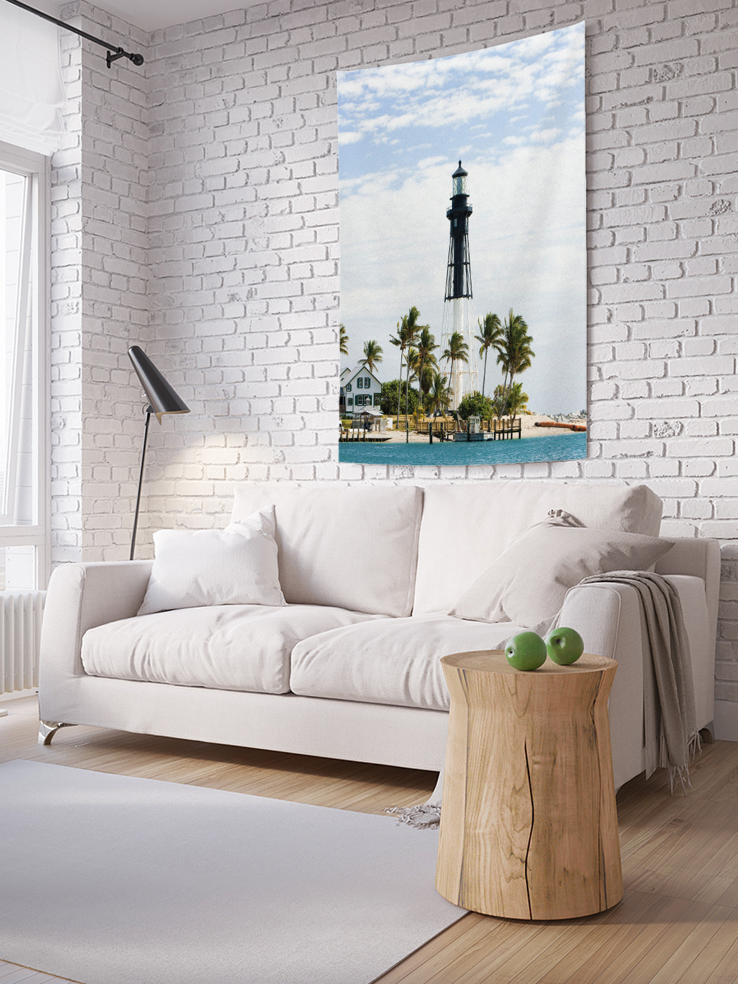 

Вертикальное фотопанно на стену JoyArty Маяк среди пальм 150x200 см, Маяк среди пальм