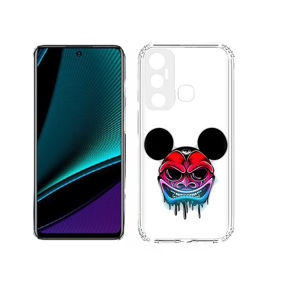 

Чехол MyPads Tocco для Infinix Hot 11s микки в маске, Прозрачный, Tocco