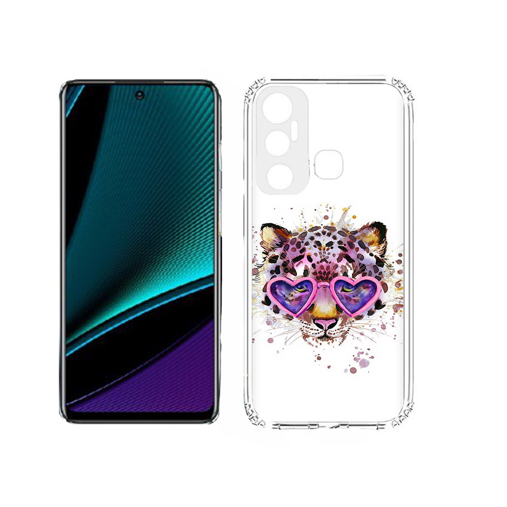 

Чехол MyPads Tocco для Infinix Hot 11s модный леопард, Прозрачный, Tocco