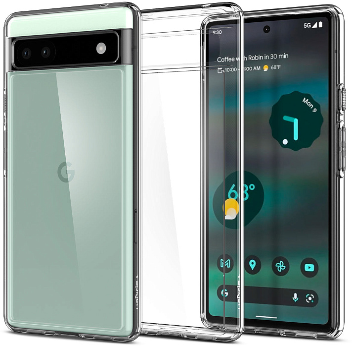 

Чехол Spigen Ultra Hybrid (ACS04477) для Google Pixel 6a (Clear), Прозрачный