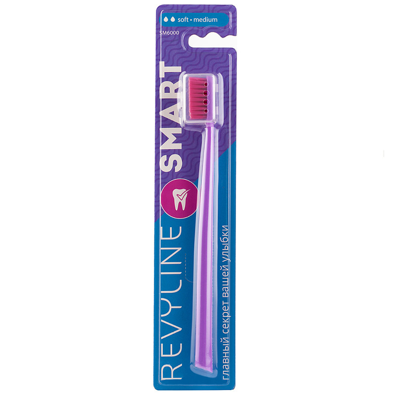 Зубная щетка Revyline SM6000 Smart, мягкая, фиолетово-розовая зубная щетка бамбуковая мягкая в коробке розовая