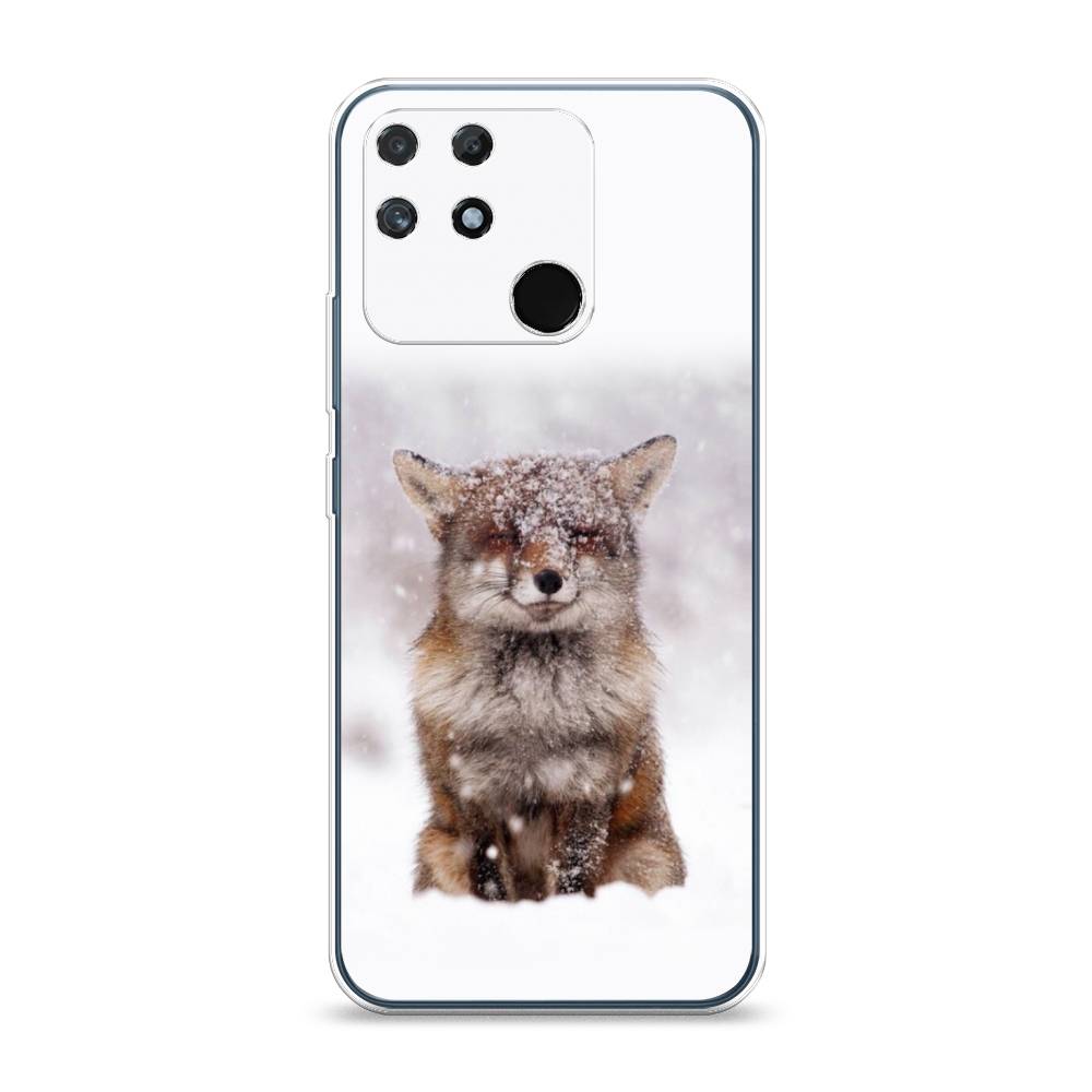 

Чехол на Realme Narzo 50A "Зимняя лиса", Белый;серый;коричневый, 258450-1