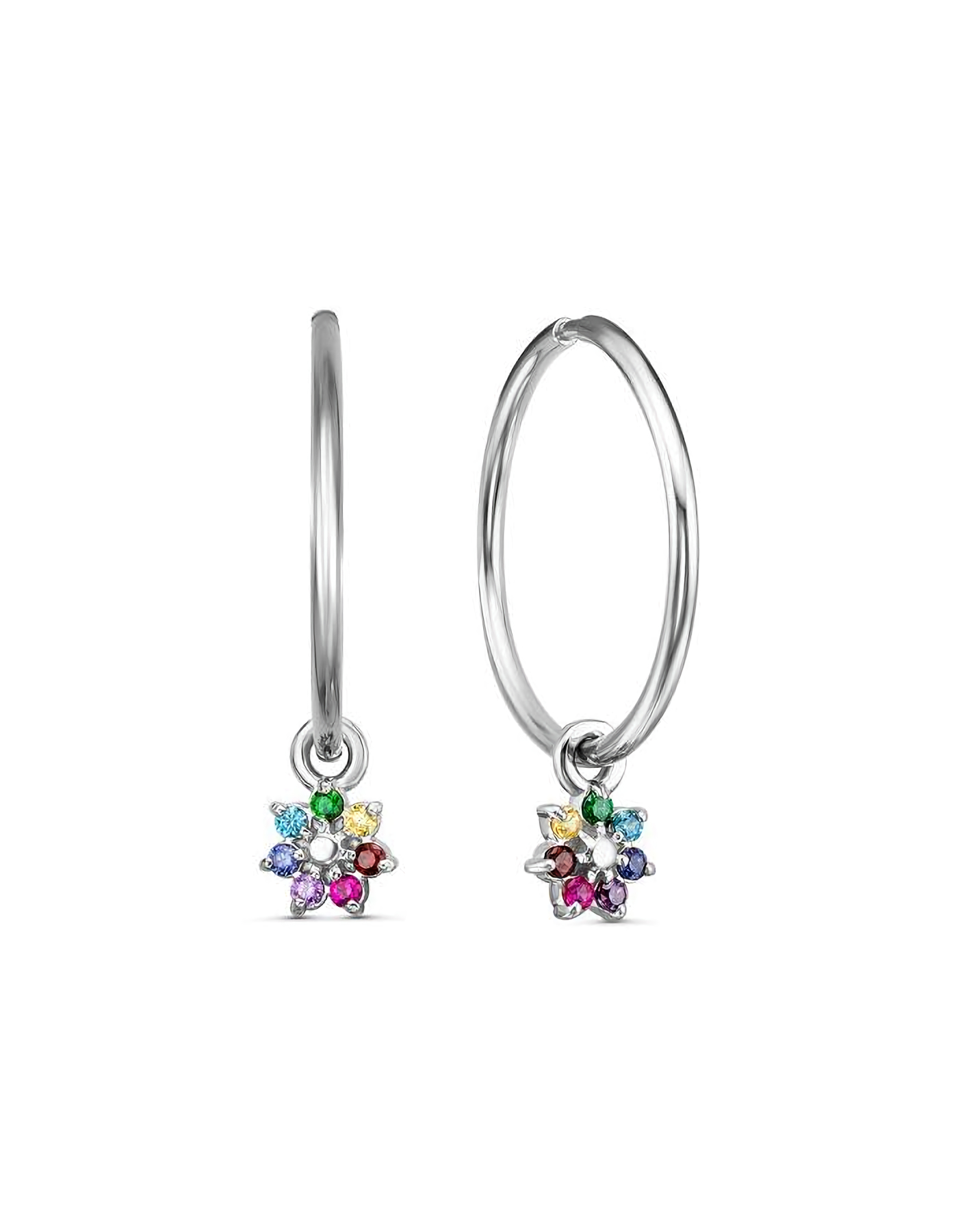 

Серьги конго из серебра TEO MAORI 8с124002-1, фианит, 8с124002-1