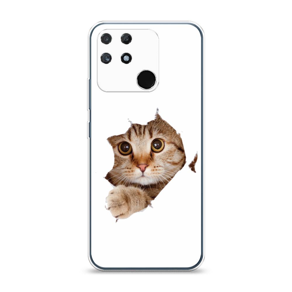 

Чехол на Realme Narzo 50A "Кот и бумага", Белый;коричневый, 258450-1