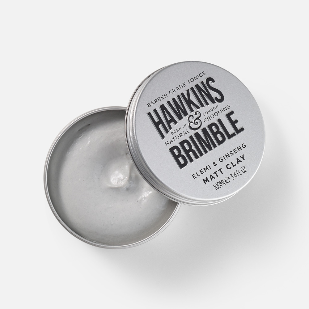 Помада для волос Hawkins & Brimble мужская, глиняная, матовая, 100 мл