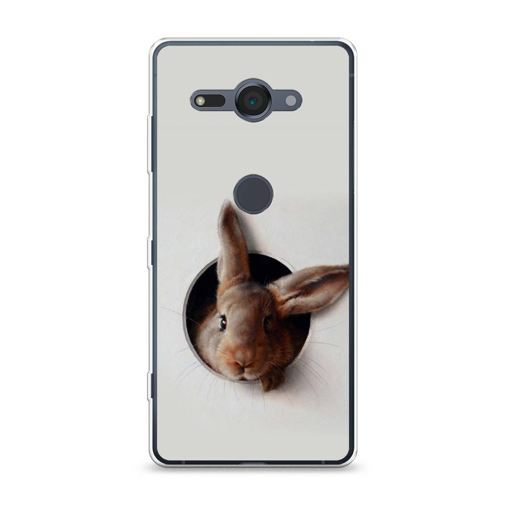 

Чехол для Sony Xperia XZ2 Compact "Любопытный кролик", Серый;коричневый, 52950-1