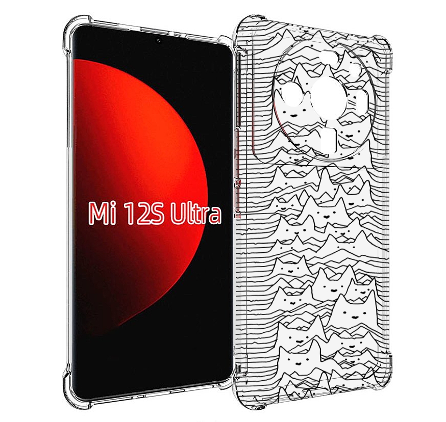 

Чехол MyPads черно белые коты 3D для Xiaomi 12S Ultra, Прозрачный, Tocco