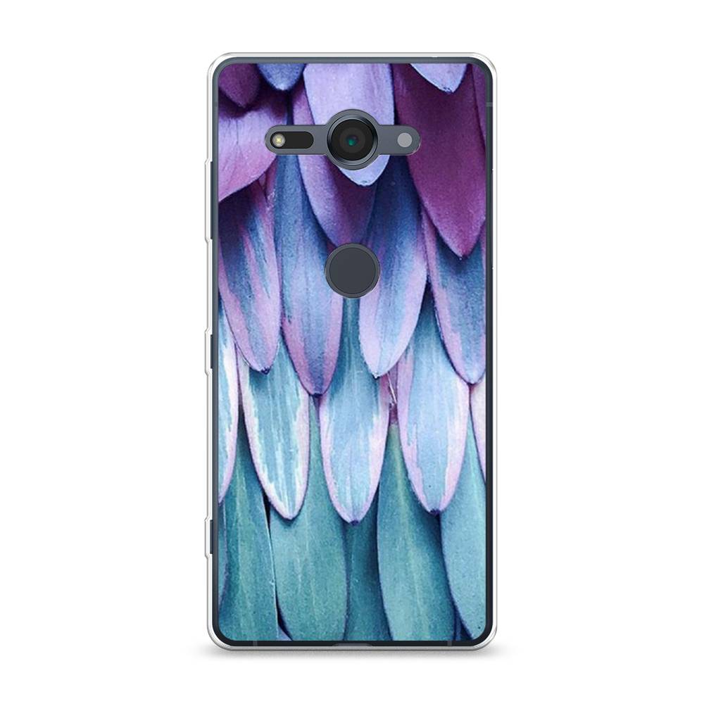 

Чехол для Sony Xperia XZ2 Compact "Синее перо", Фиолетовый;голубой, 52950-3