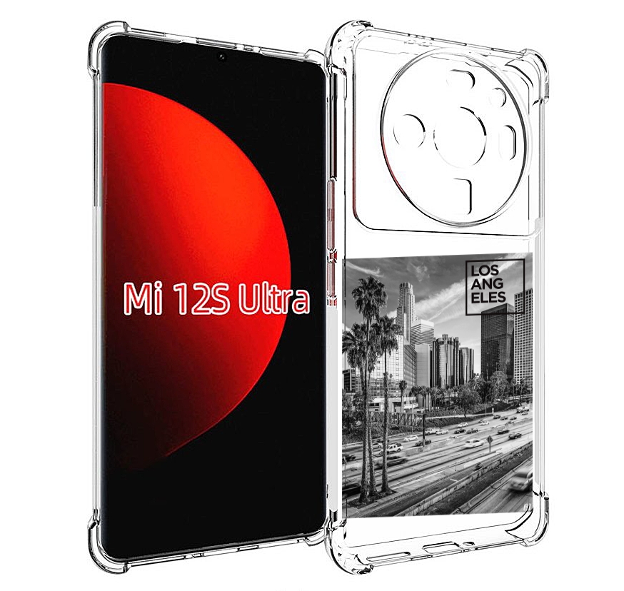 

Чехол MyPads черно белый лос анджелес для Xiaomi 12S Ultra, Прозрачный, Tocco