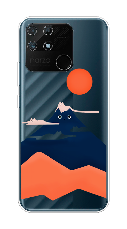 

Чехол на Realme Narzo 50A "Кот-гора", Черный;оранжевый, 258450-4