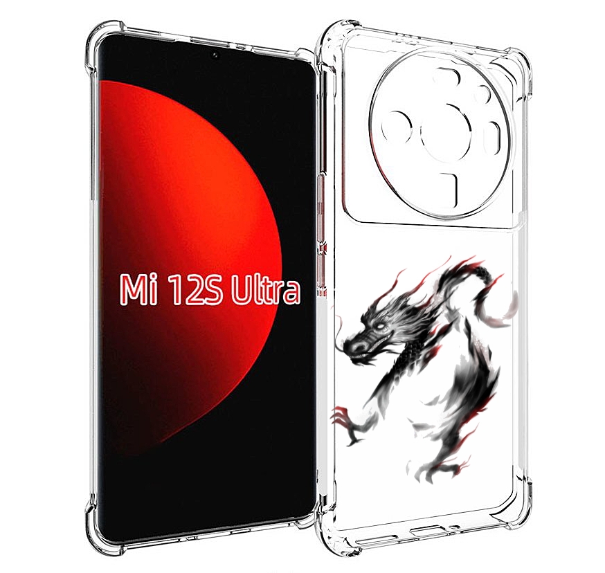 

Чехол MyPads черный дракон для Xiaomi 12S Ultra, Прозрачный, Tocco