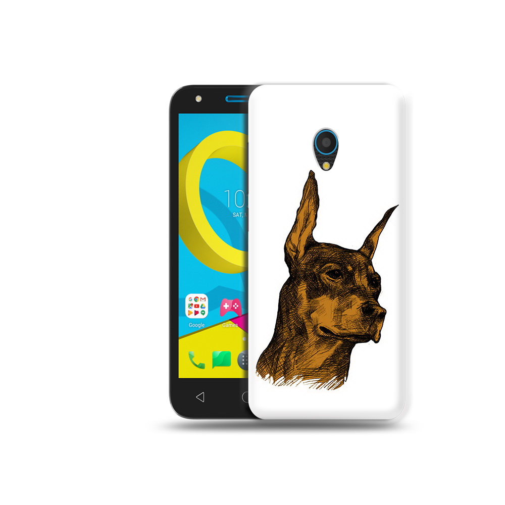 

Чехол MyPads Tocco для Alcatel U5 5047D скетч доберман (PT134046.676.605), Tocco