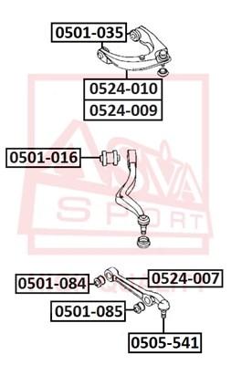 

Рычаг Поперечный ASVA арт. 0524-007