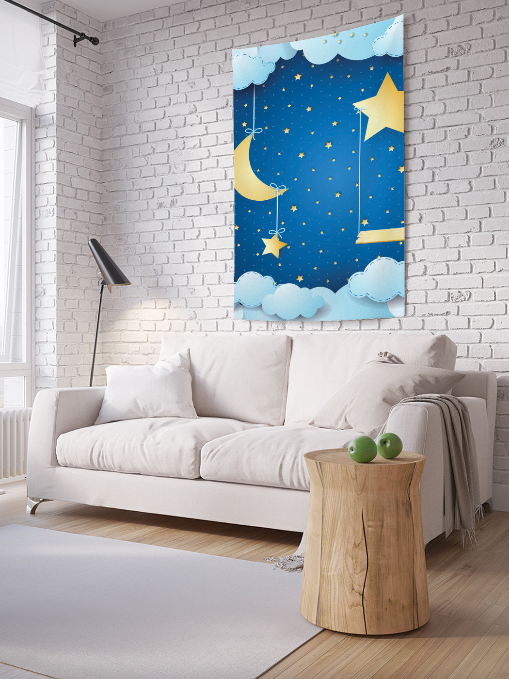фото Вертикальное фотопанно на стену joyarty "звездные качели", 100x150 см