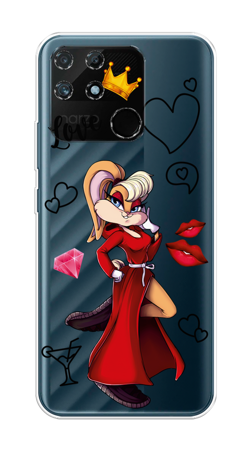 

Чехол на Realme Narzo 50A "Rich Lola Bunny", Красный;бежевый;оранжевый, 258450-6