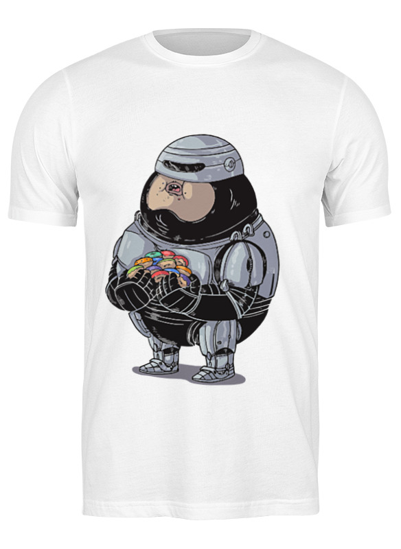 

Футболка мужская Printio Fat robocop белая M, Белый, Fat robocop