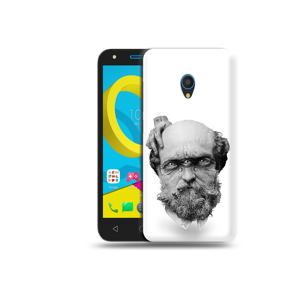 

Чехол MyPads Tocco для Alcatel U5 5047D страшный бородатый мужчина абстракция, Tocco