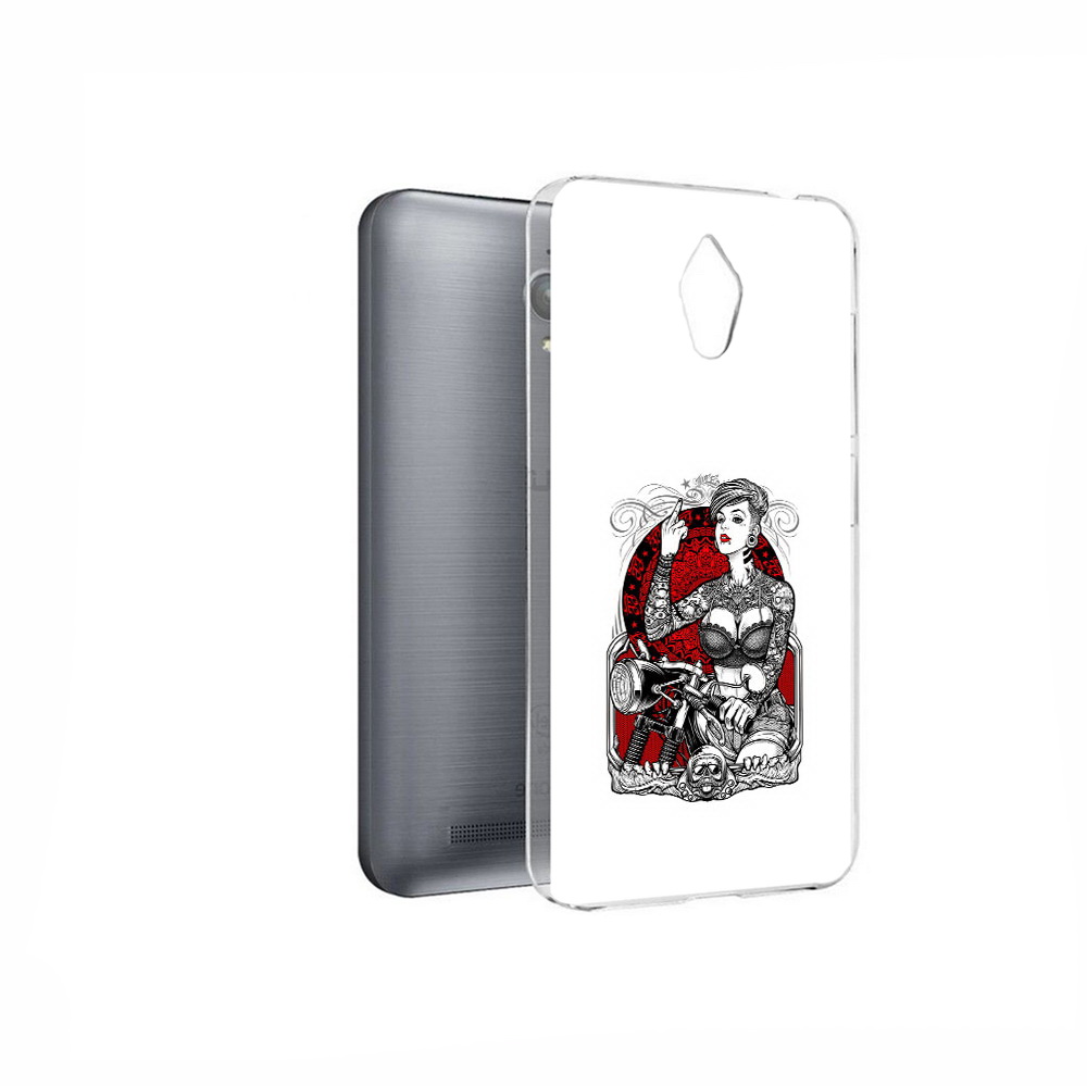 Чехол MyPads Tocco для Asus ZenFone Go (ZC500TG) девушка на мотоцикле