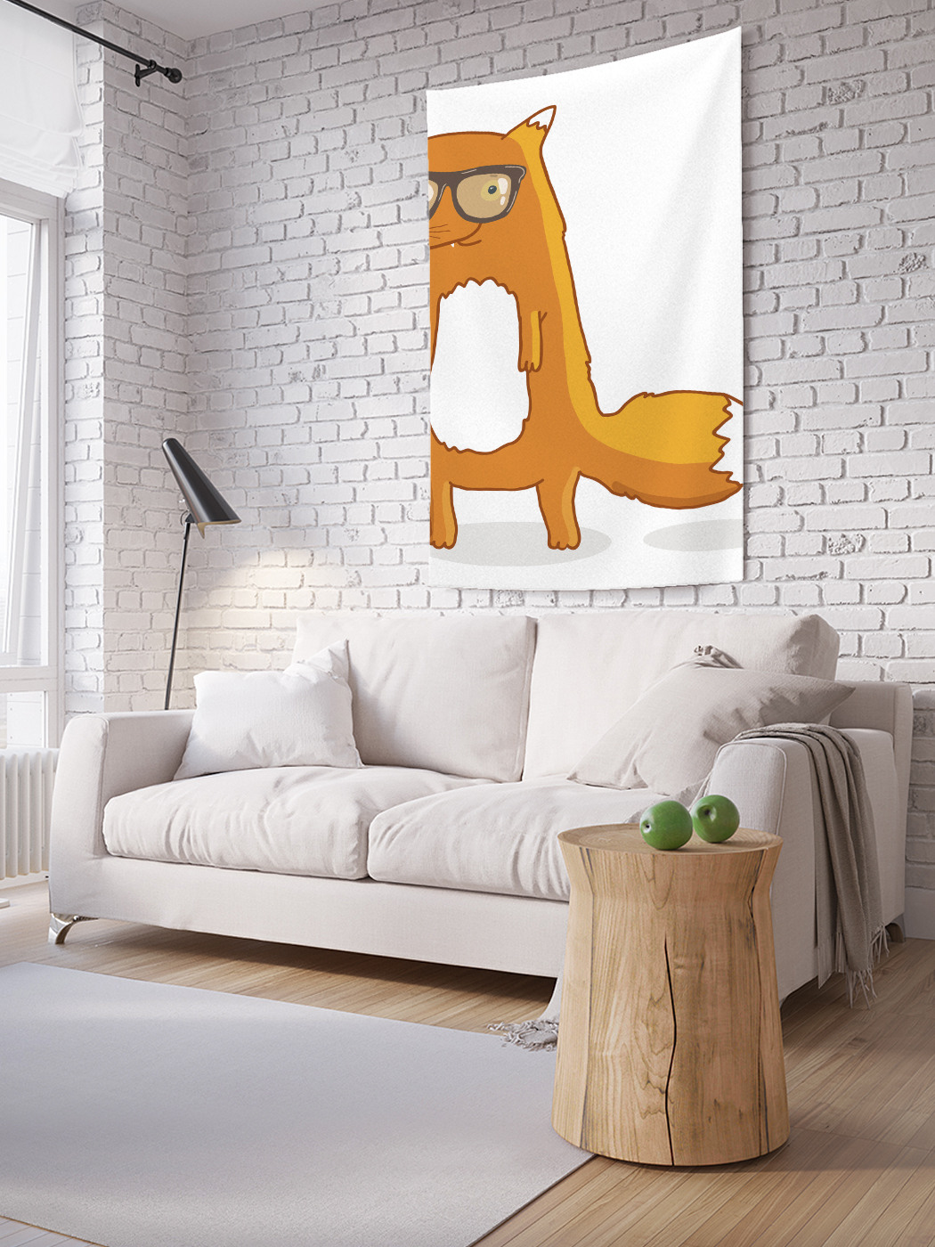 

Вертикальное фотопанно на стену JoyArty Хитрый лис 100x150 см, Хитрый лис