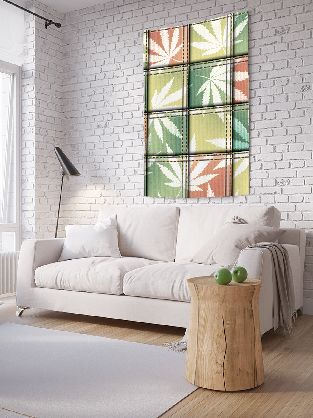 

Вертикальное фотопанно на стену JoyArty Ткань с марихуаной 100x150 см, Ткань с марихуаной