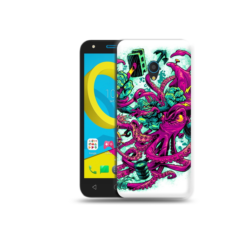 

Чехол MyPads Tocco для Alcatel U5 5047D фиолетовый кракен (PT134046.676.657), Tocco