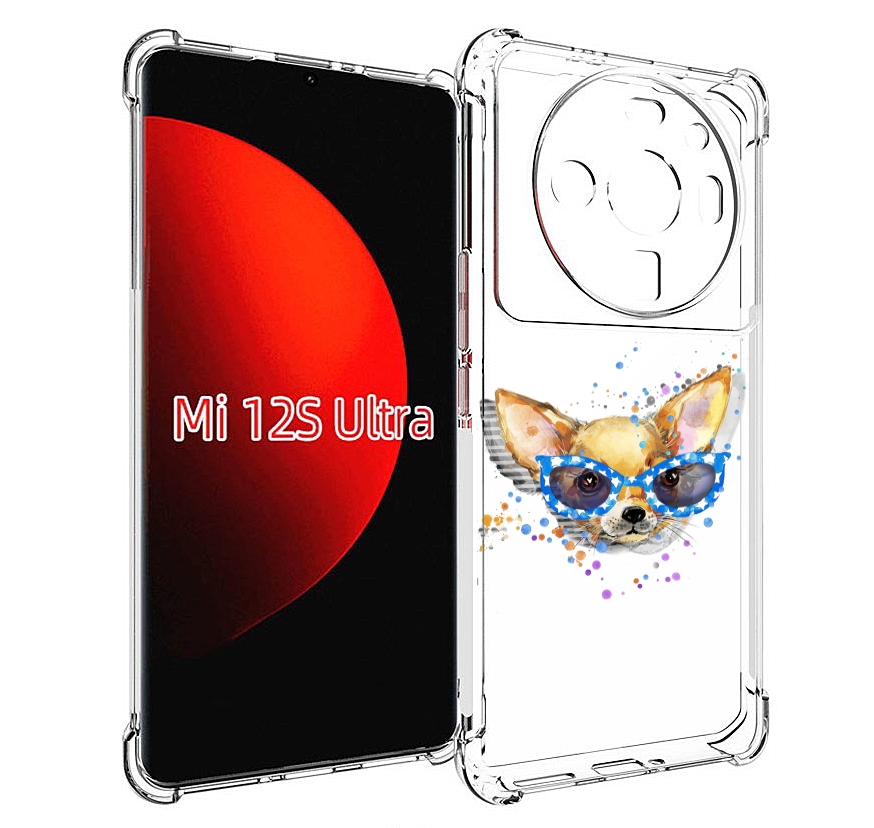 

Чехол MyPads чихуа-хуа в очках для Xiaomi 12S Ultra, Прозрачный, Tocco