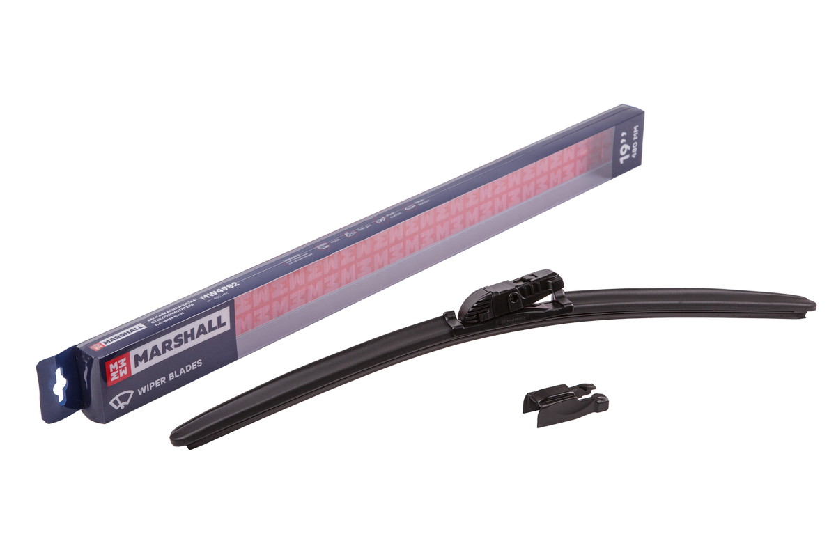

Бескаркасная щетка стеклоочистителя 19" / 48 см hook, side pin, push/pinch button