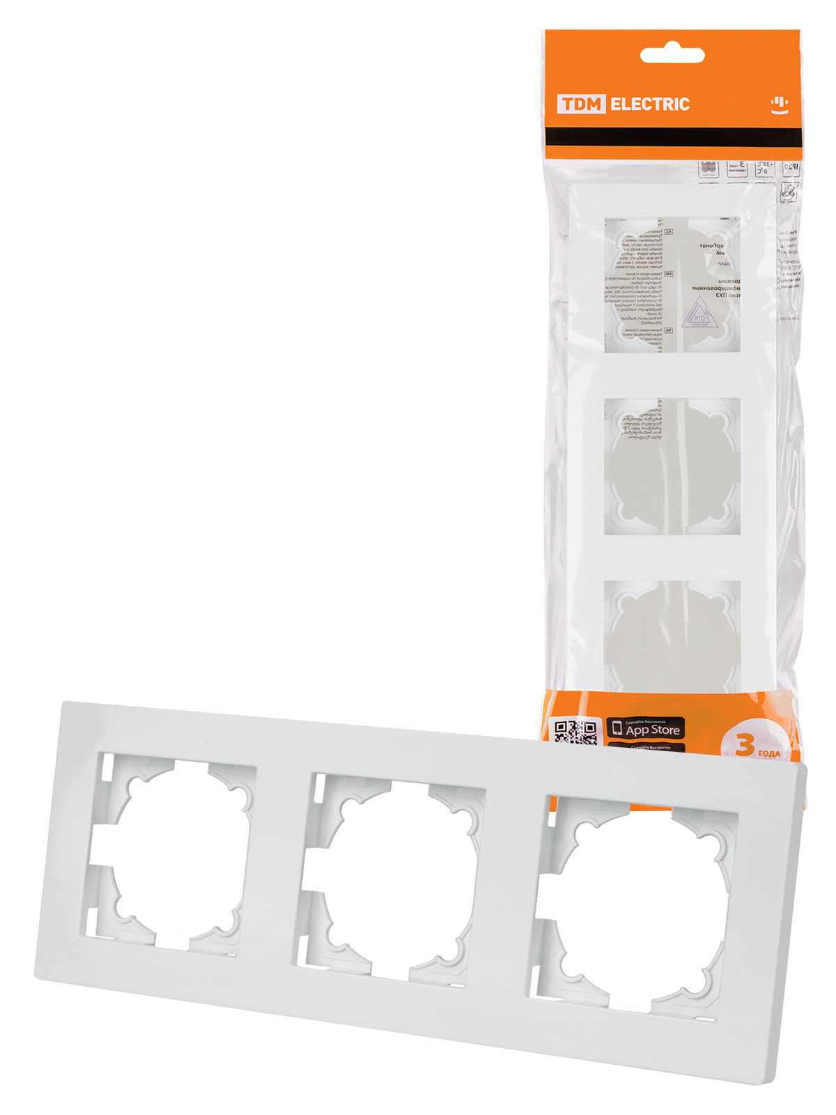 Рамка TDM Сенеж 3-х постовая белая SQ1816-0056