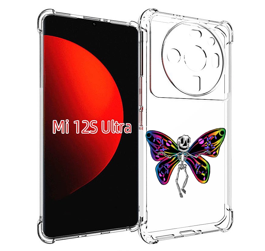 

Чехол MyPads эффект бабочки для Xiaomi 12S Ultra, Прозрачный, Tocco