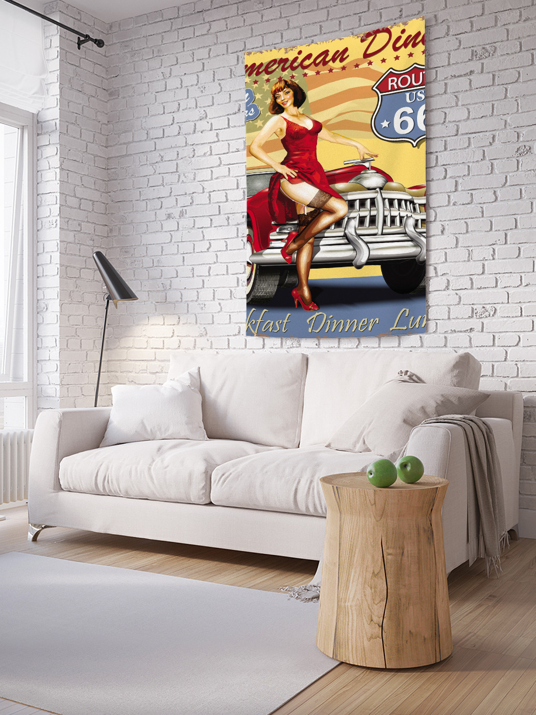 

Вертикальное фотопанно на стену JoyArty Круглосуточная закусочная 100x150 см, Круглосуточная закусочная