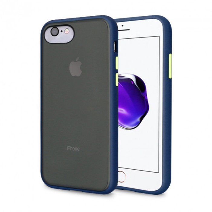 

Чехол силиконовый для iPhone 7/8/SE (2020) противоударный Gingle series темно-синий, Apple iPhone 7 / 8 / SE (2020)