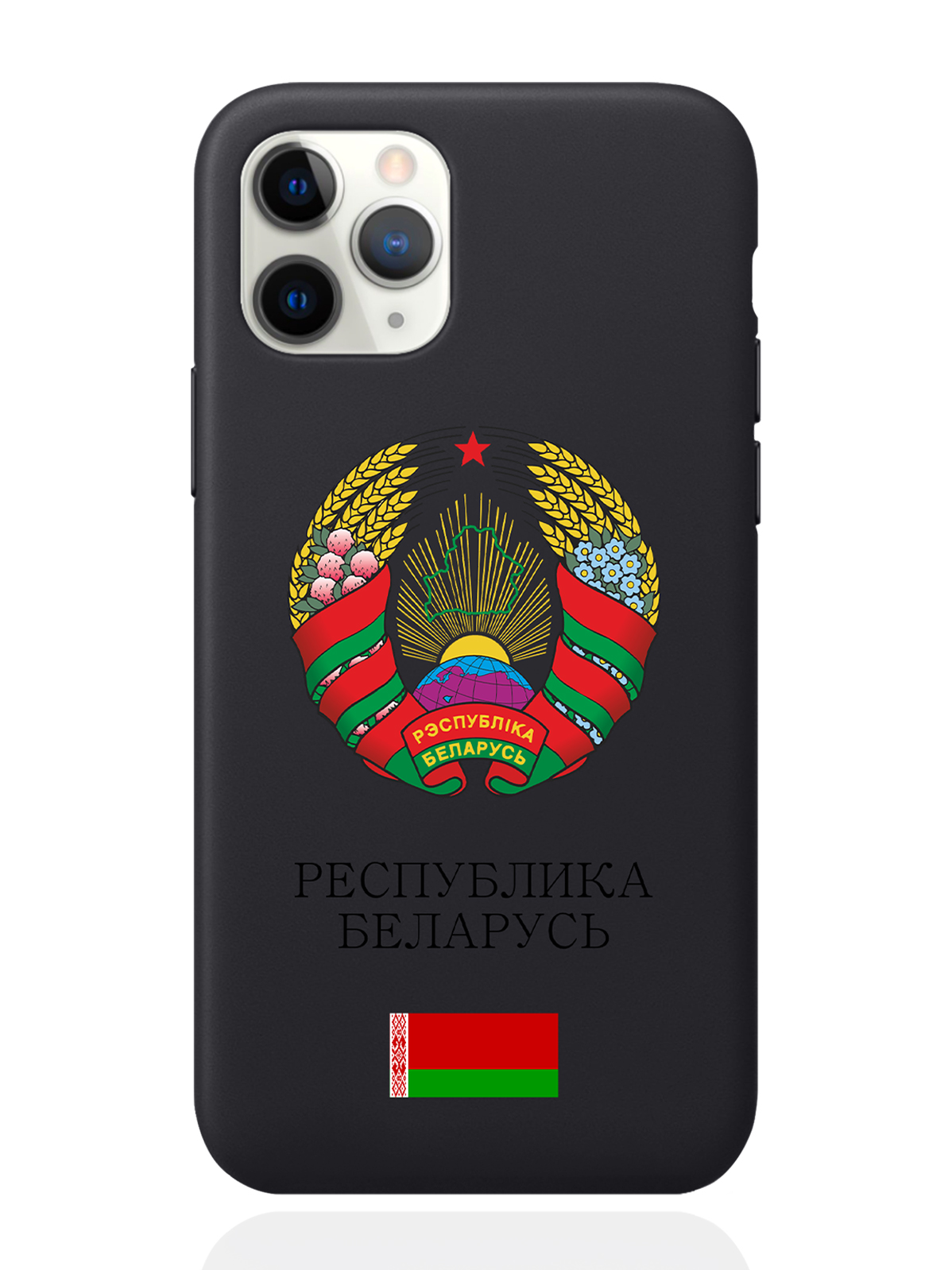 

Чехол SignumCase для iPhone 11 Pro Герб Белоруссии/Герб Беларусичерный, Разноцветный