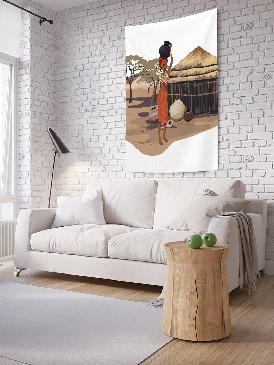 

Вертикальное фотопанно на стену JoyArty Африканский дом 150x200 см, Африканский дом