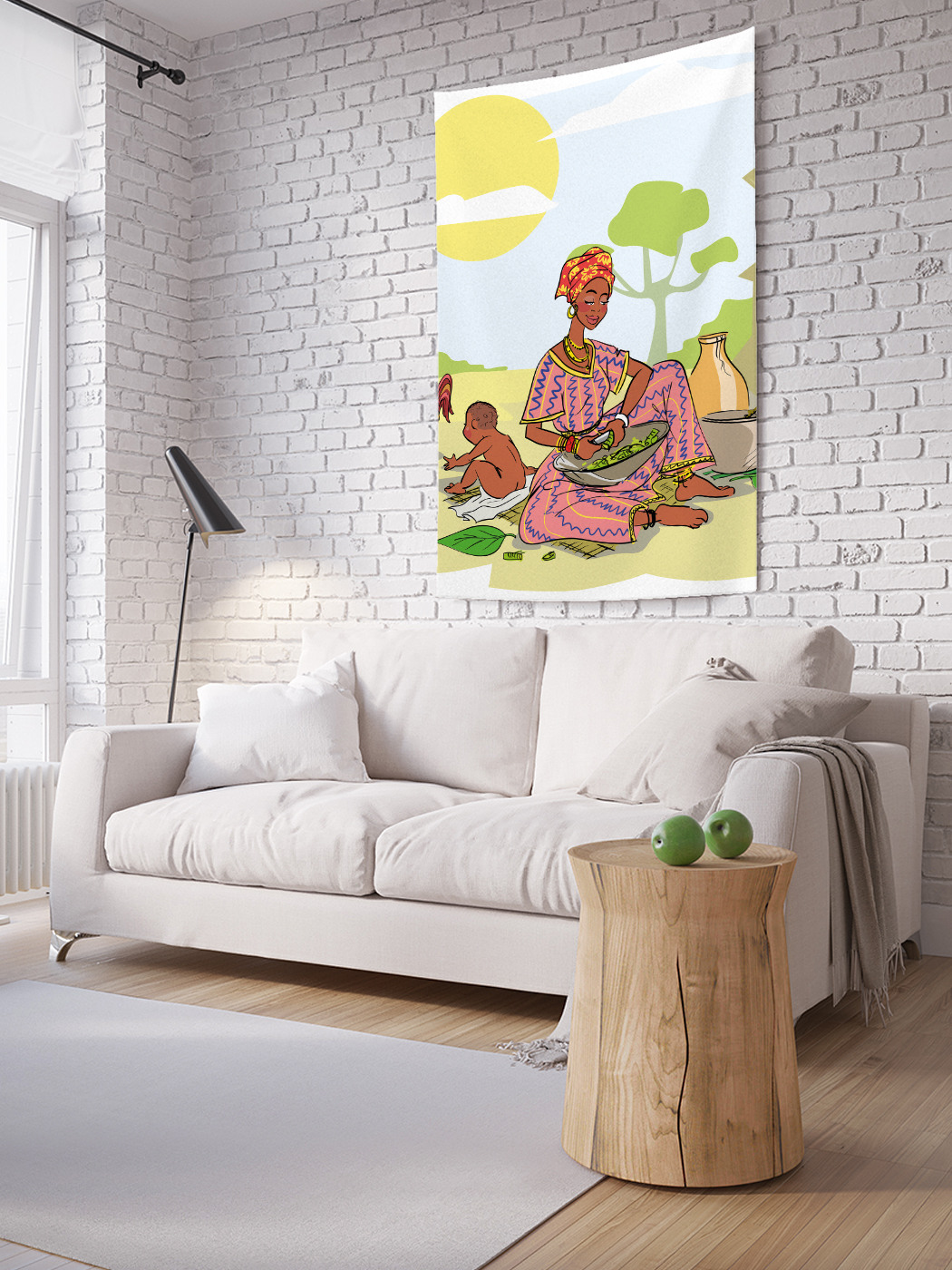 

Вертикальное фотопанно на стену JoyArty Африканский быт 150x200 см, Африканский быт